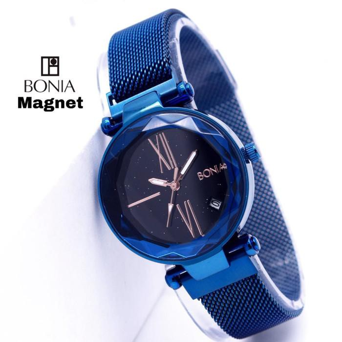 Terbaru Jam tangan wanita Bonia Magnet Rantai Pasir Water Resist - Biru - Ungu Berkualitas