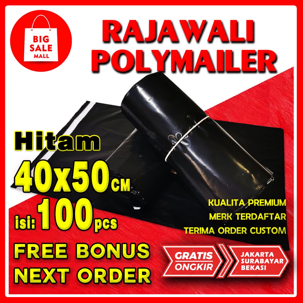 Plastik Polymailer 40X50CM isi100pcs Plastik Packing Online Shop Packing Perekat lem Tebal RAJAWALI