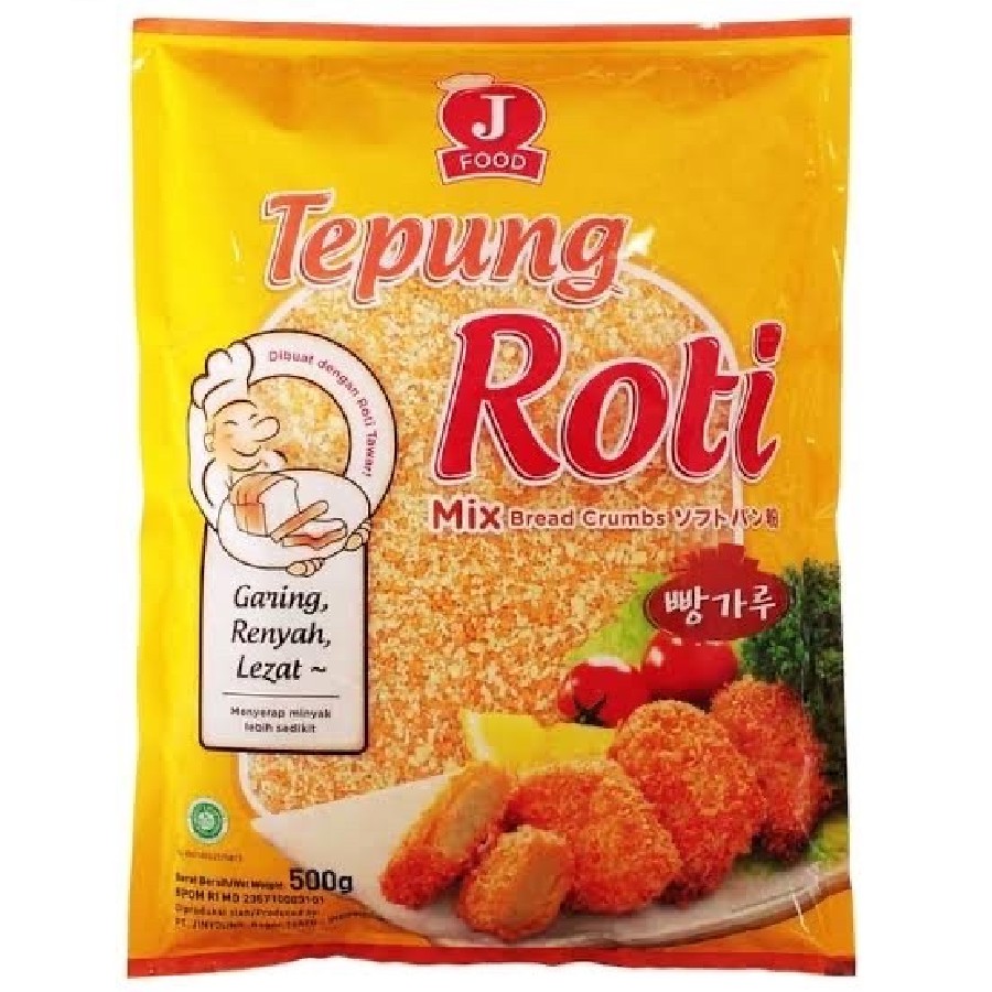 J Food Tepung Roti Mix Bread Crumbs 500 Gram