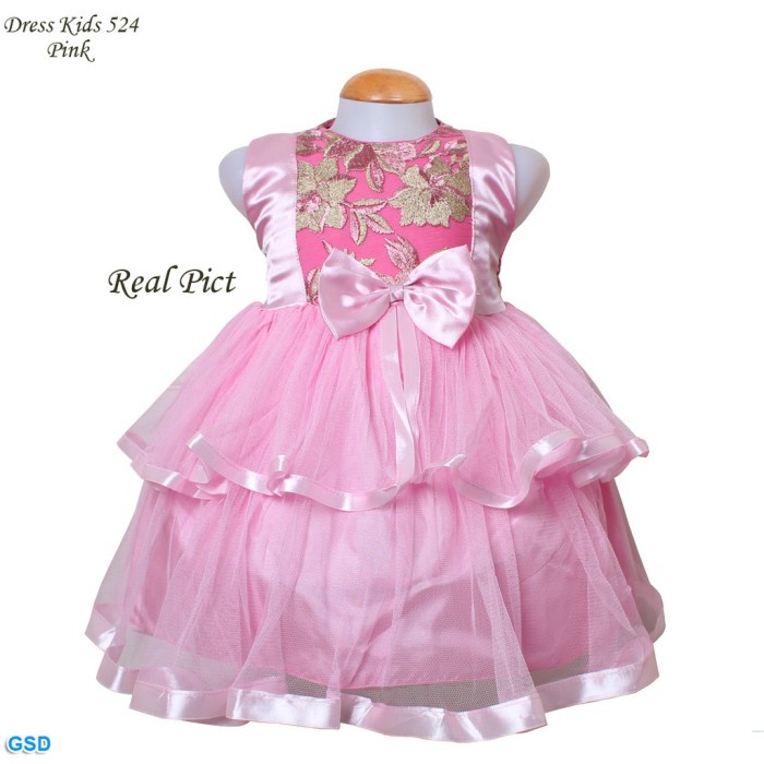 Gaun Anak - Jj Dress Kids 524/Gaun Anak Perempuan/ Baju Anak Ulang Tahun/ Dress