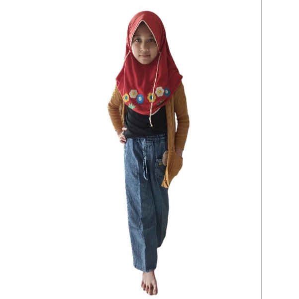 CELANA KULOT ANAK CEWEK BAHAN JEANS WASHED