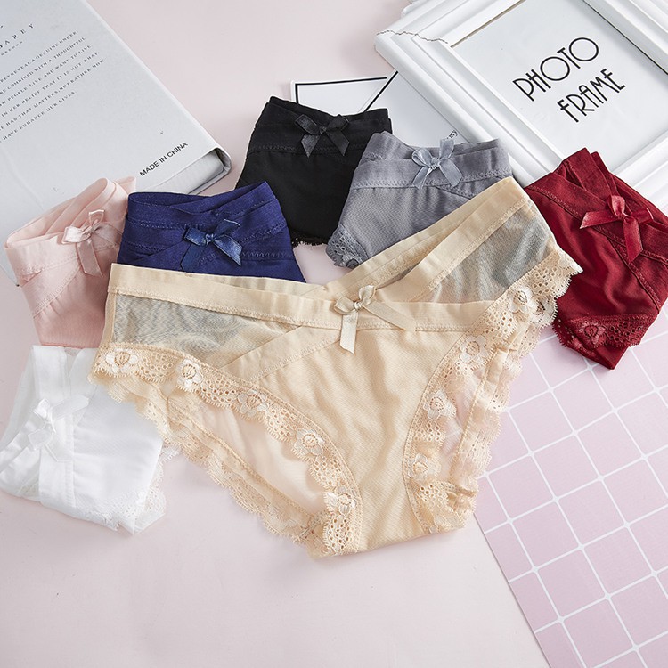 Transparan Segitiga Celana Dalam Wanita Undies Sexy Lace