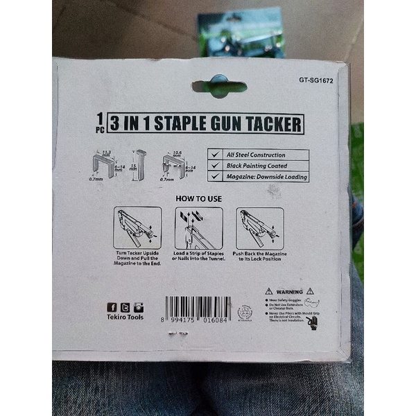 tekiro SG1672 staples gun tacker 3 in 1 6-14mm staples tembak SG 1672