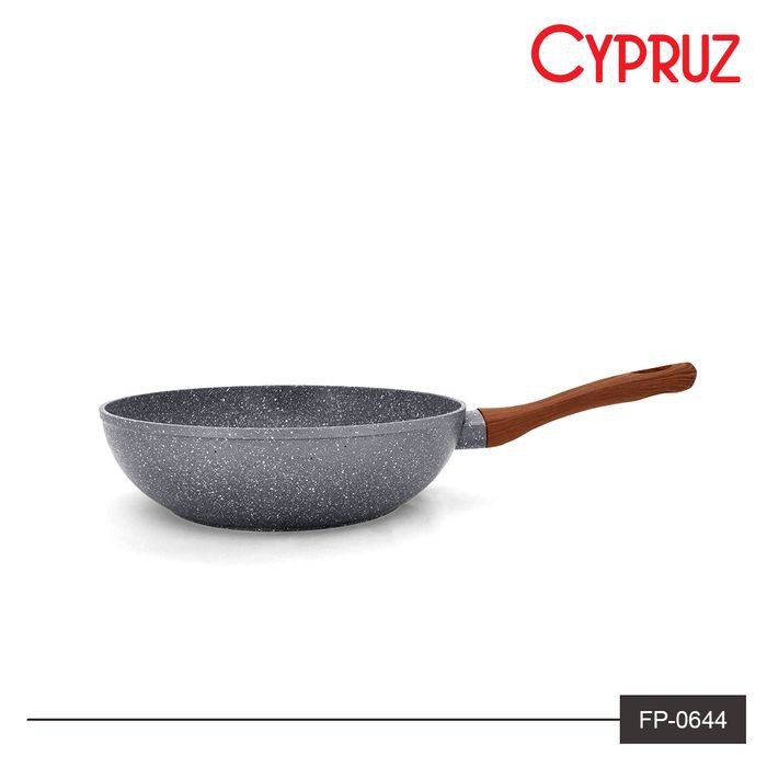 FP-0644 CYPRUZ FRY WOK 3mm INDUKSI MARBLE GRANIT 28CM ORIGINAL BELGIUM