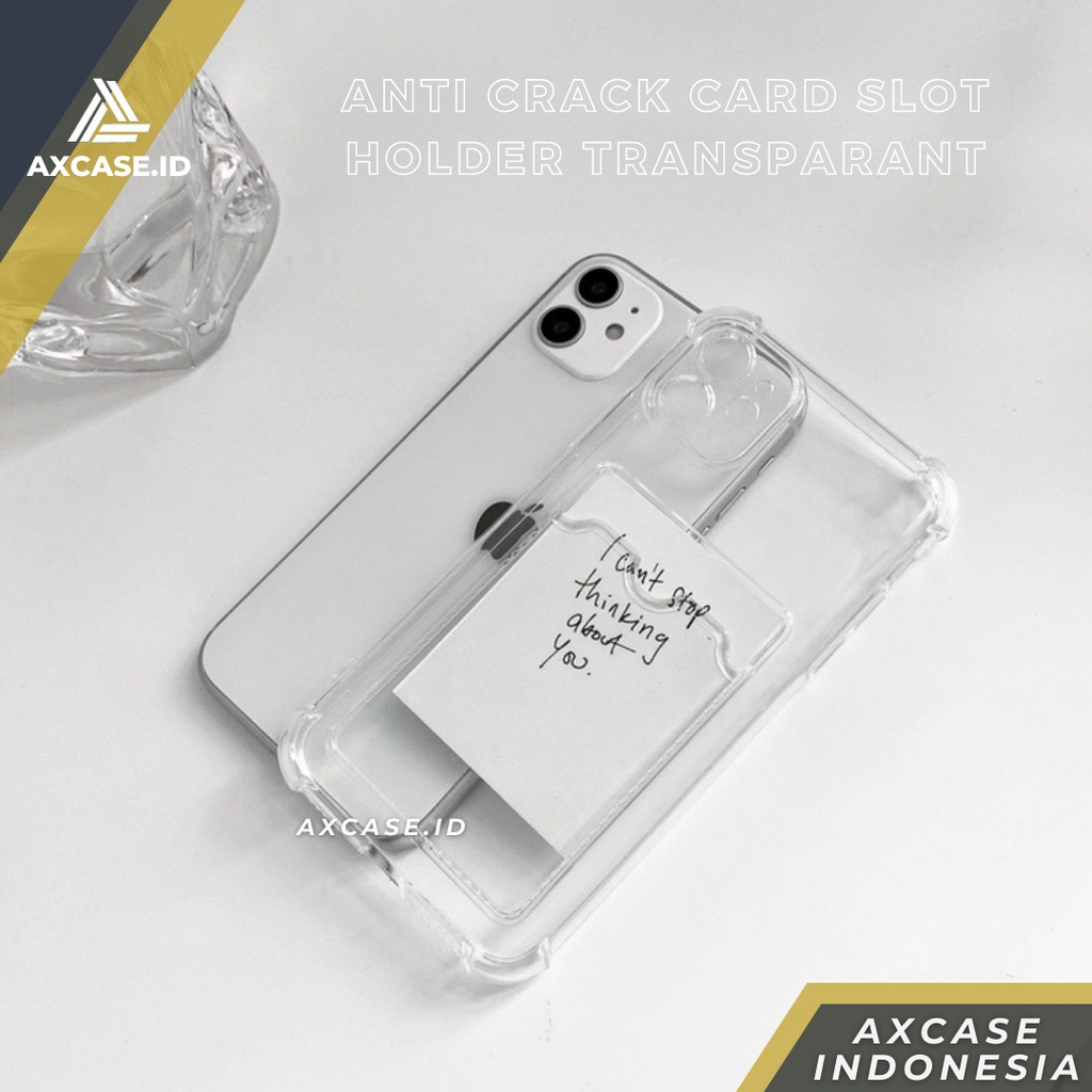 Clear Card Case iPhone 7 8 PLUS X XS XR 11 12 13 14 15 PRO MAX MINI PLUS Anti Crack Casing Transpara