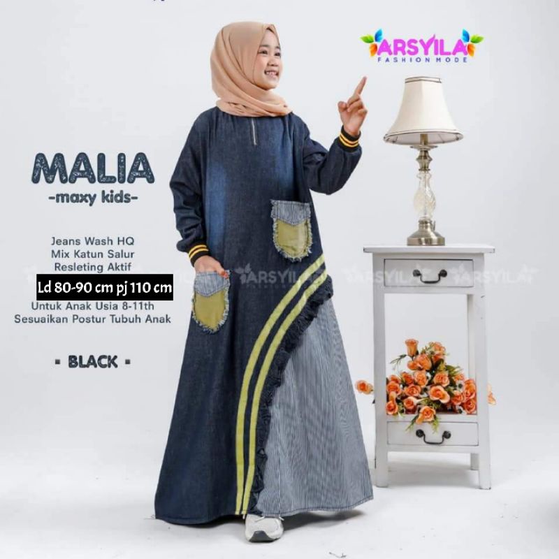 MALIA GAMIS ANAK TAMGGUNG 8-11 TAHUN