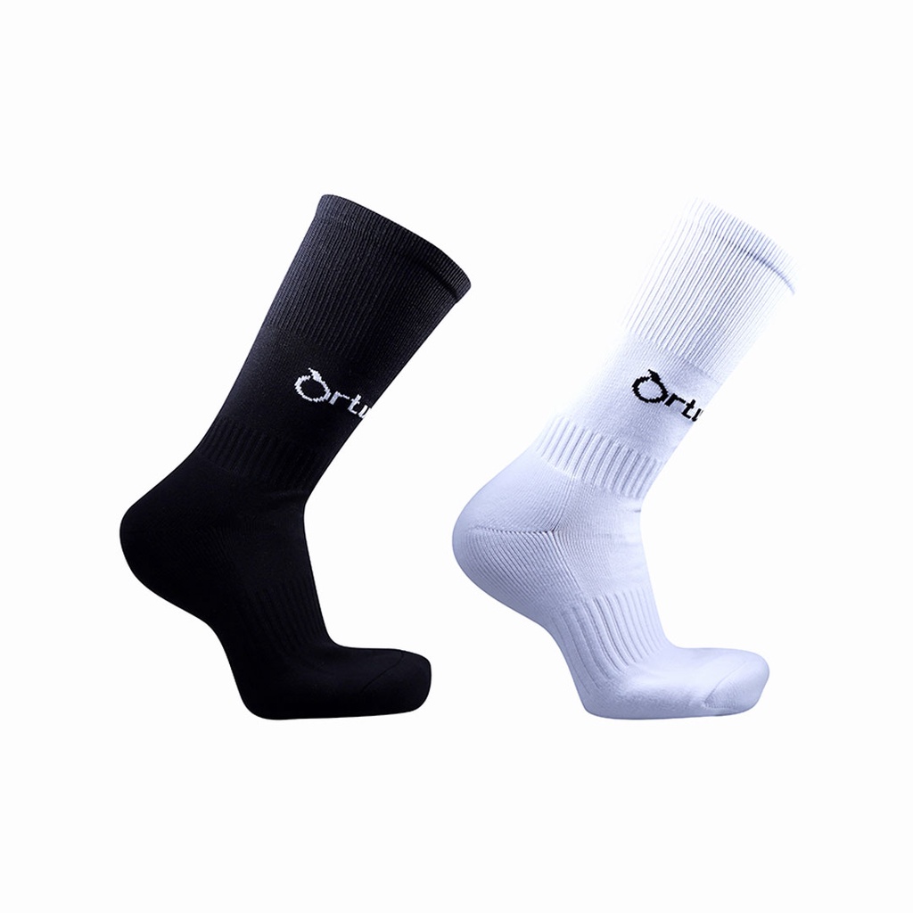 Kaos Kaki Bola & Futsal Ortuseight Helios Mid FB - Hitam & Putih Original | Kaos Kaki Pendek