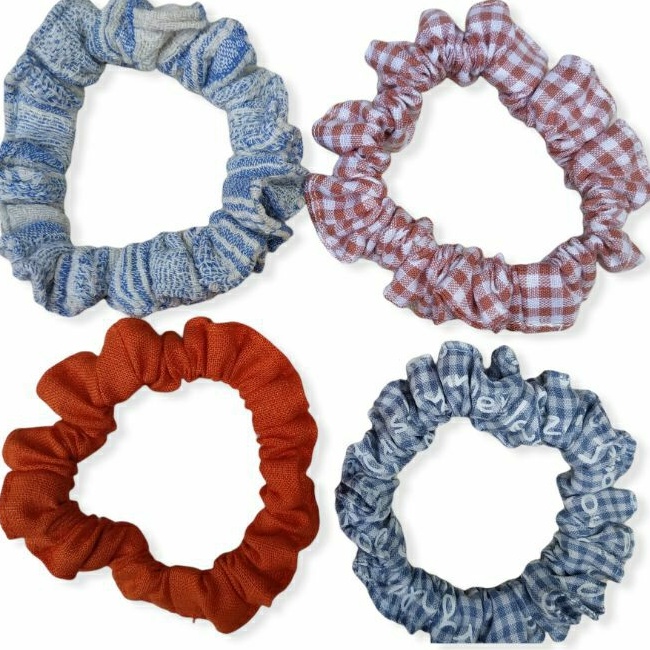 eystudios - Mini Scrunchies / Ikat Rambut Motif Random