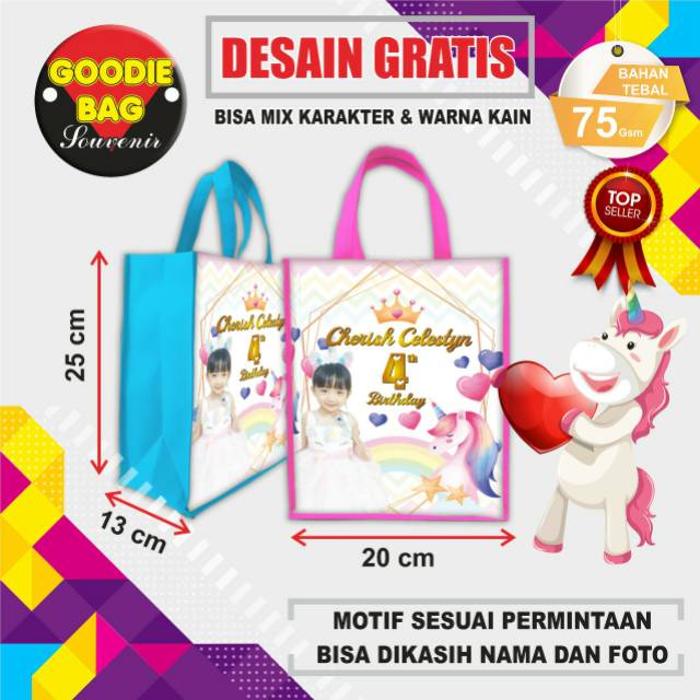 

Tas ultah / tas souvenir / goodie bag custom