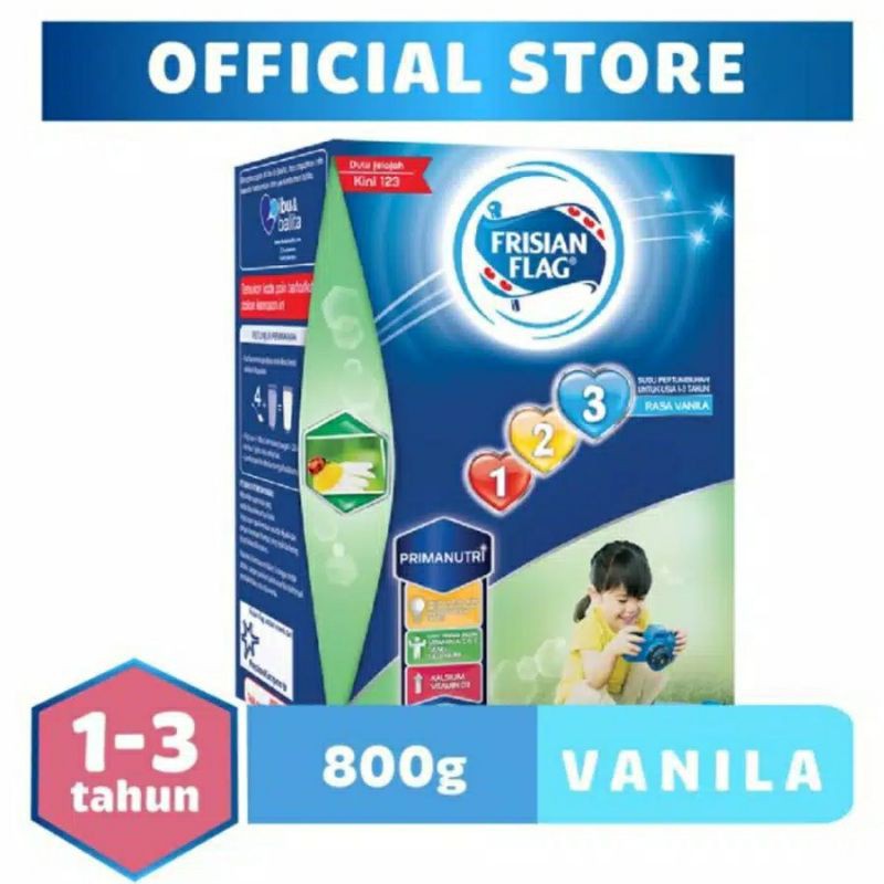 

Frisian Flag 123 1-3 Tahun Rasa Vanila/Madu 800g