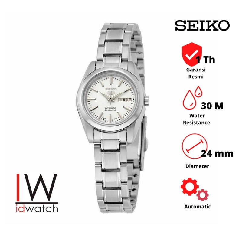 Seiko 5 SYMK13K1 Automatic Jam Tangan Wanita Original SYMK13 Cewek Strap Rantai Stainless