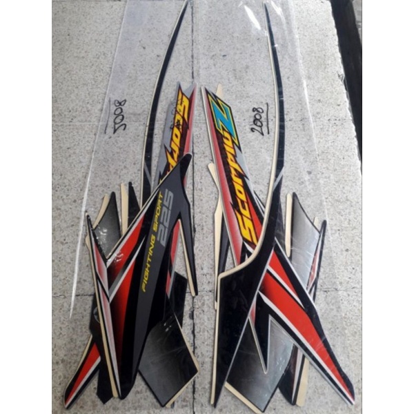 (siap kirim) striping sticker motor yamaha Scorpio Z 2006 - 2007