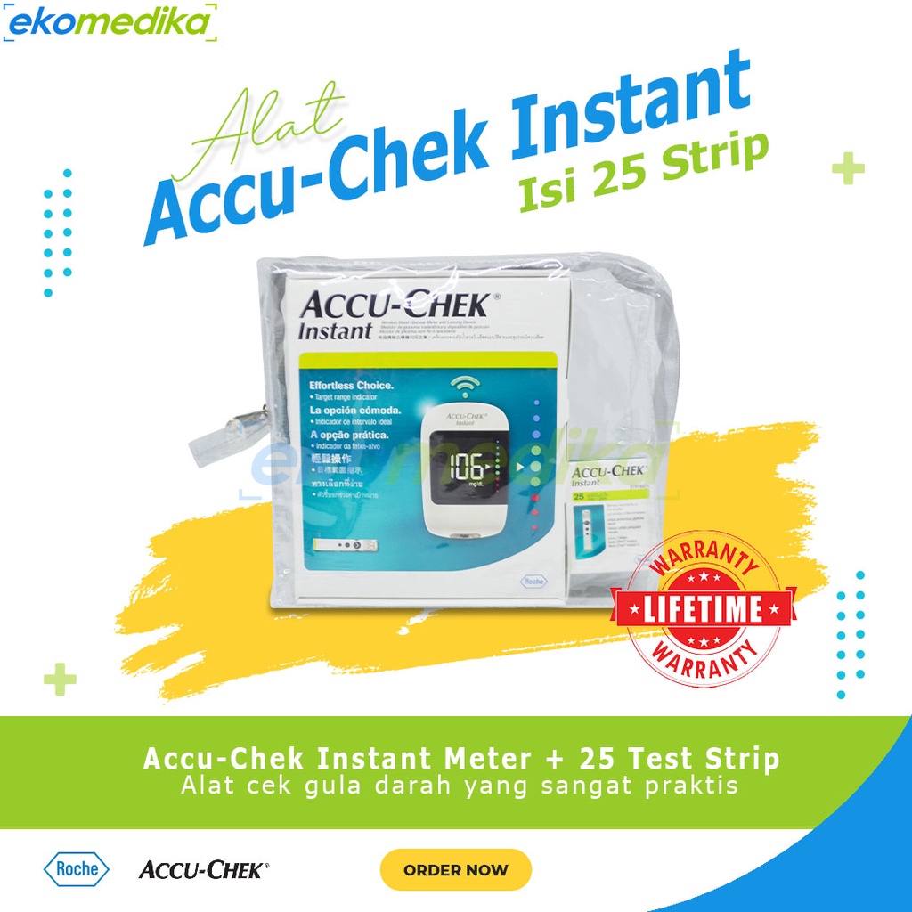 Jual Accu Check Instant Alat 25 Strip Alat Cek Gula Darah Accuchek