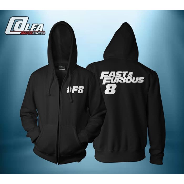 HE302 Jaket Hoodie Sweater Halfzipper FF8 Fast & Furious 8 Jersey