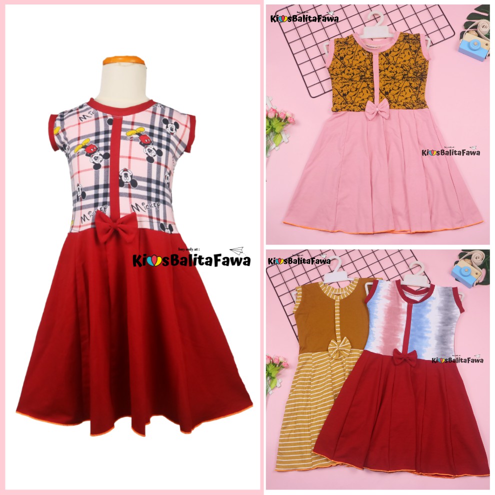 Dress Sinta uk 5-6 Tahun / Dress Lengan Dress Murah Dress Balita Dress Import Dress Anak Murah