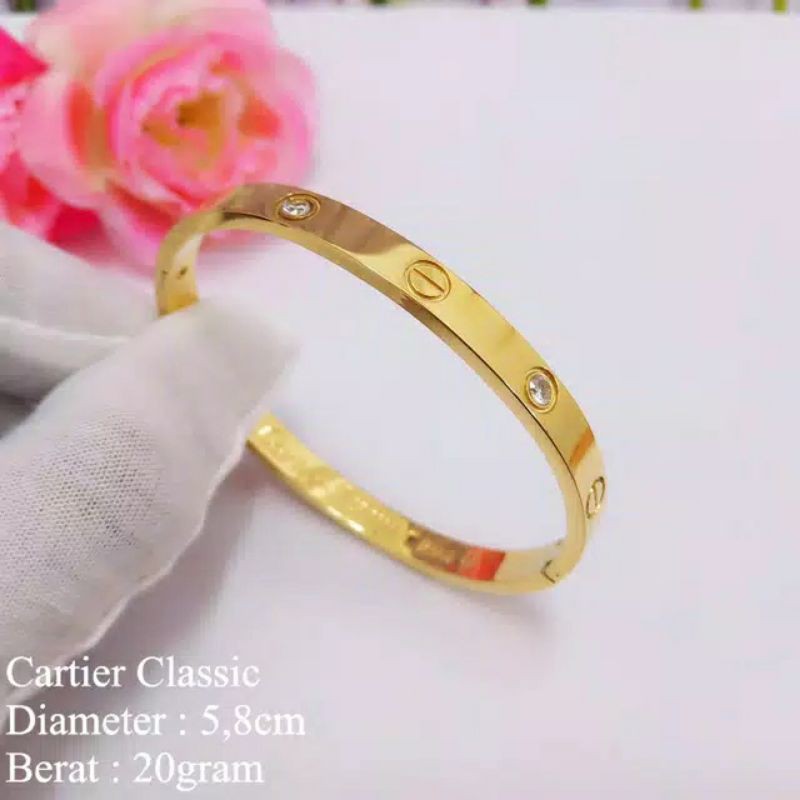 SALE GELANG TITANIUM FASHION CARTIER (ada mata) cap 750 best seller