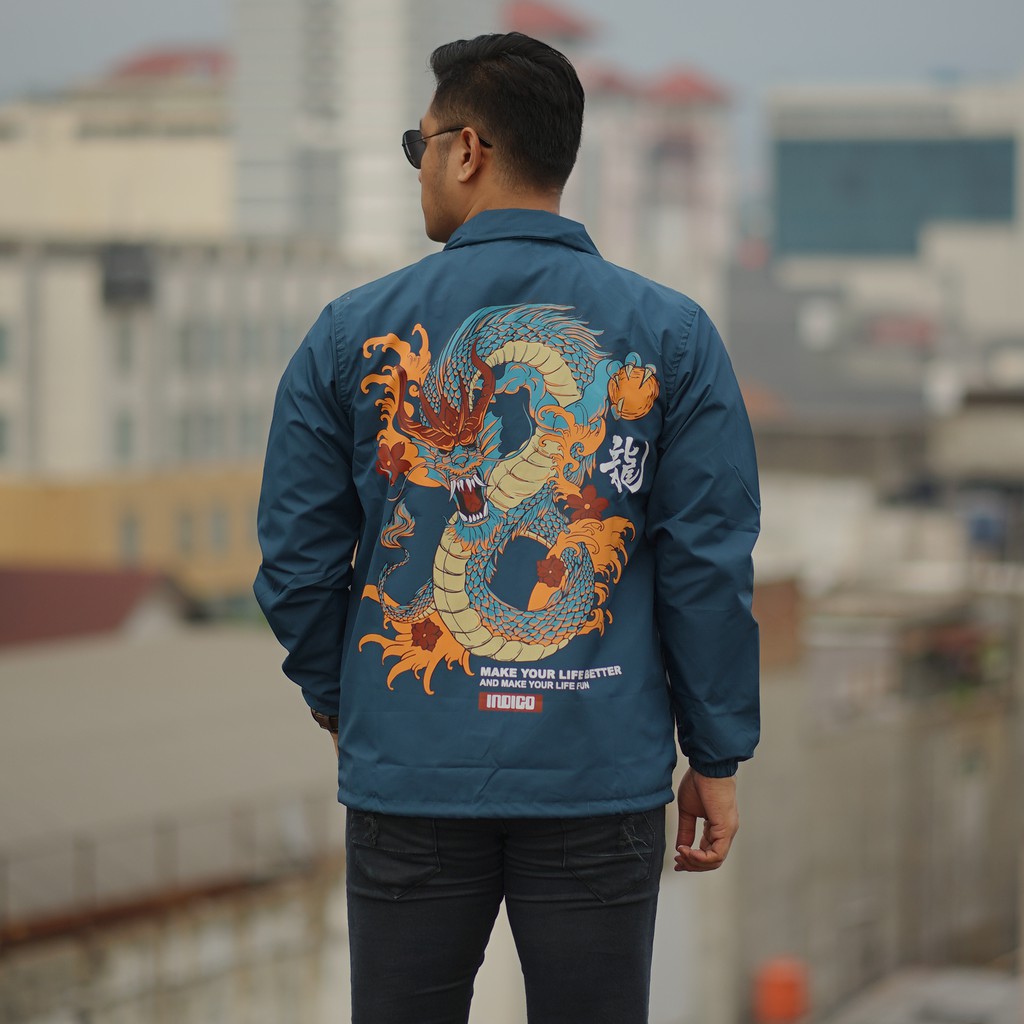 INST JAKET COACH DRAGON ORIGINAL INDIGO