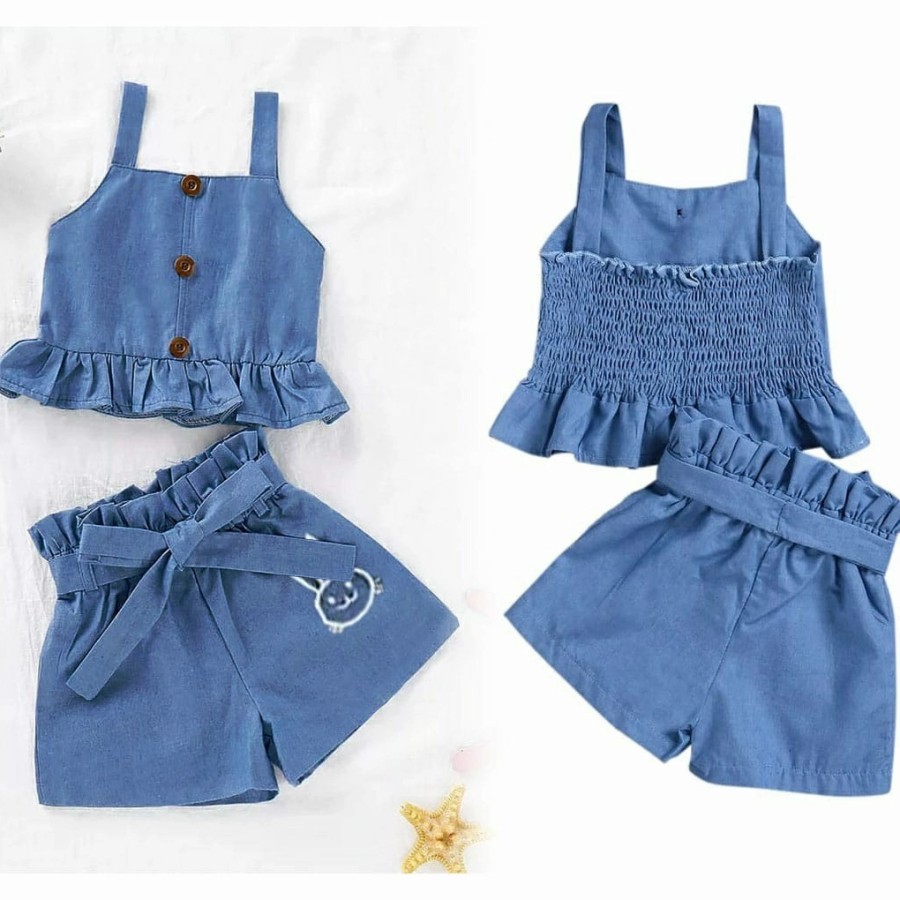 setelan baju anak perempuan kecil usia 2 3 4 tahun / set kids anak cewek loly moscrepe / fashion kid