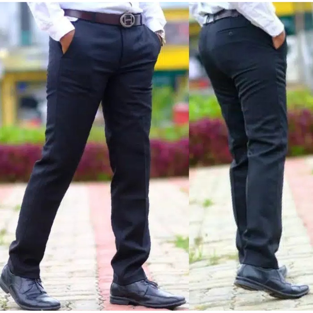 Termurah celana kantor kerja bahan kain slimfit ukuran 27 - 42