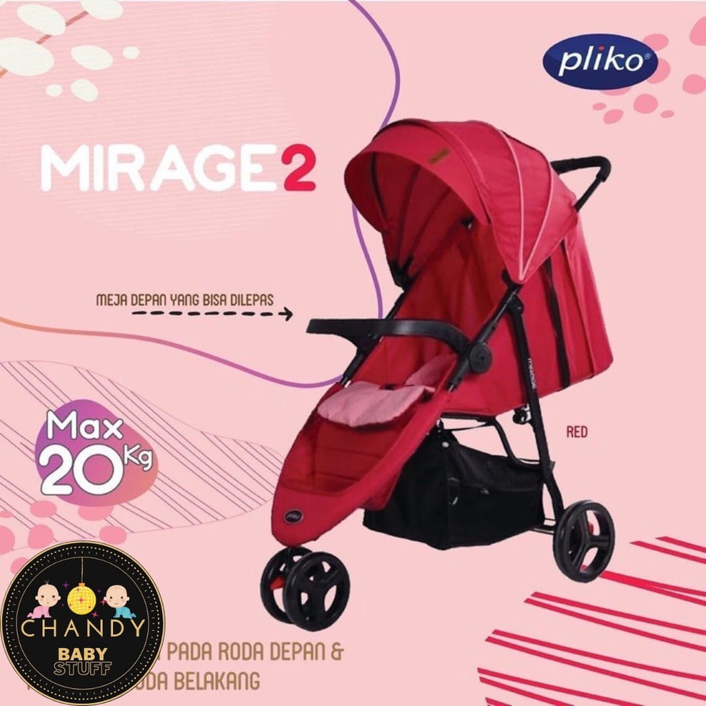 STROLLER BABY PLIKO MIRAGE 2 BS 559 ONE HOLD FOLD SYSTEM