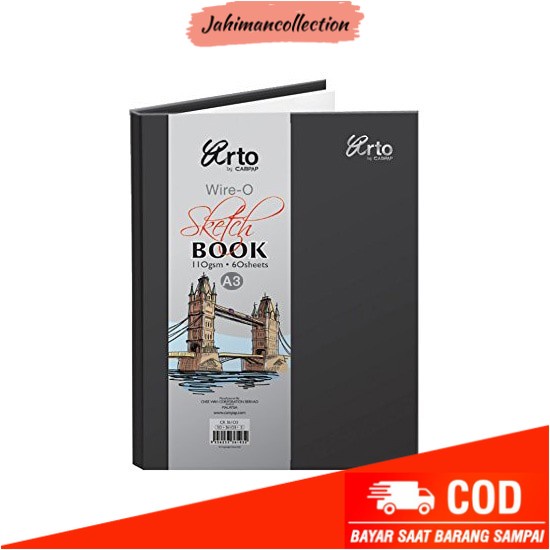

✨ BISA COD ✨ ARTO Wire-O Sketch Book A3 Hard Cover