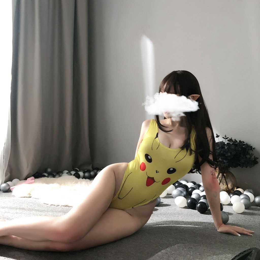LI-140 lingerie pakaian dalam wanita swimsuit renang full print cosplay