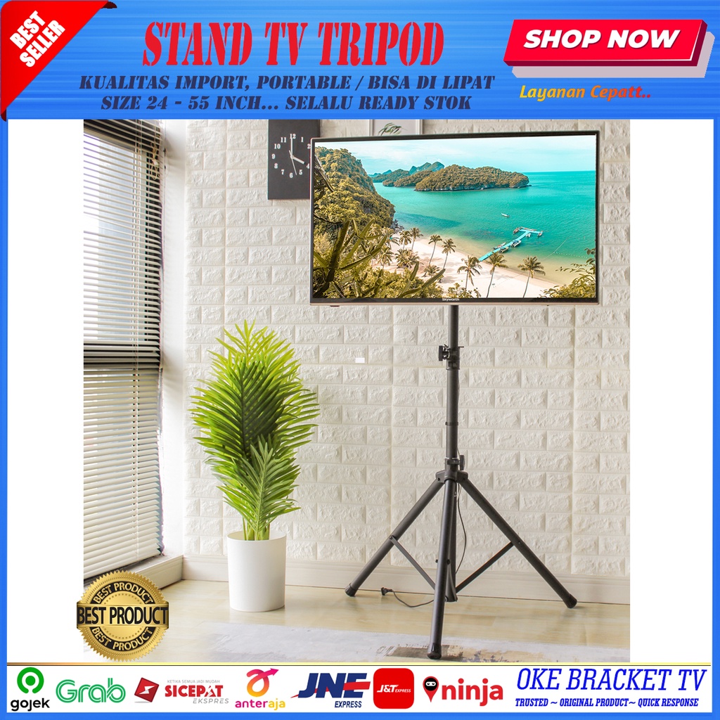 BRACKET TV STANDING TRIPOD 24 - 55 INCI