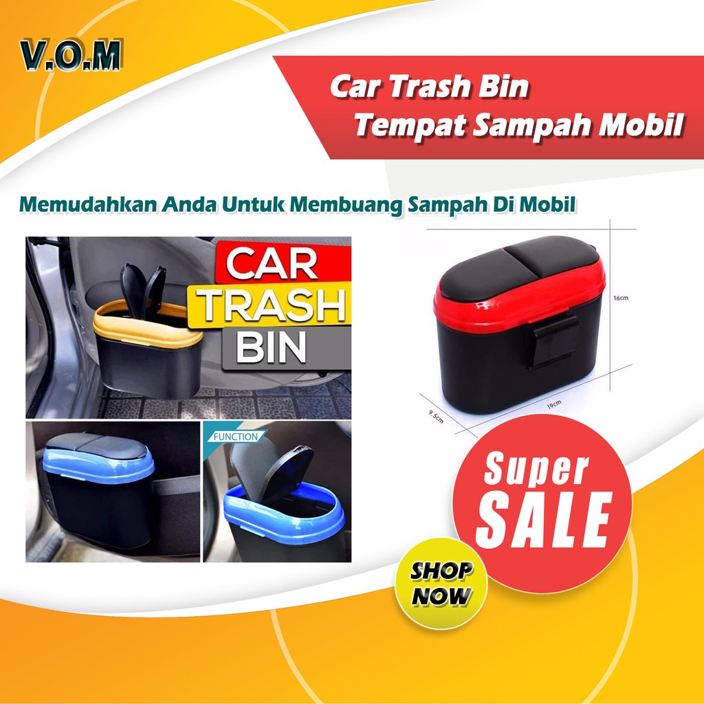 VOM-0414 Car Trash Bin Tempat Sampah Mobil