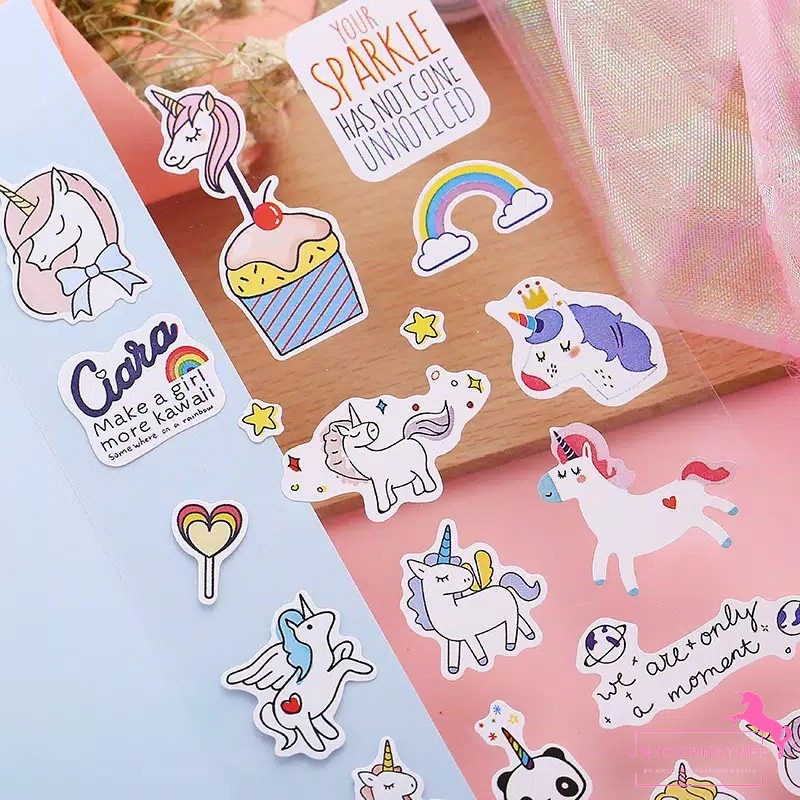 Sticker Unicorn Anak Tempelan Buku Journaling Hias Perempuan Sticker Phone Notebook Student StationeryMy Little Pony My Little Pony