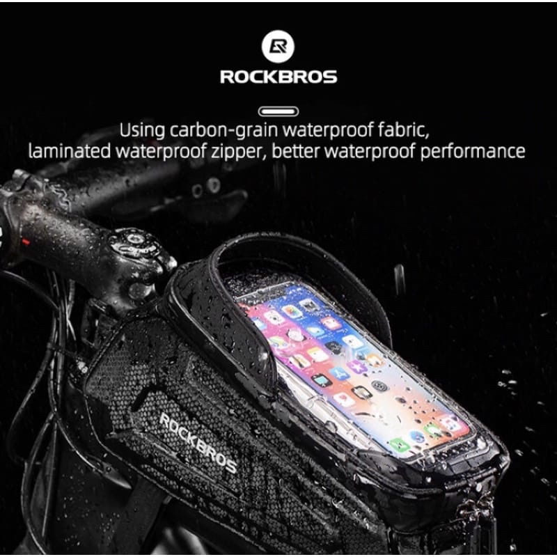 Rockbros Tas B68 tas Sepeda Original Bicycle Bag Waterproof Phone Case