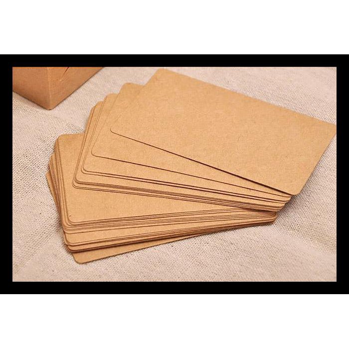 

Blank Kraft Paper Card Set / Memo / Notes Bermutu