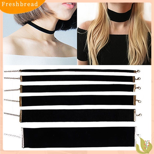 Fresh| Kalung Choker Bahan Velvet Warna Hitam Gaya Retro Gothic Untuk Wanita