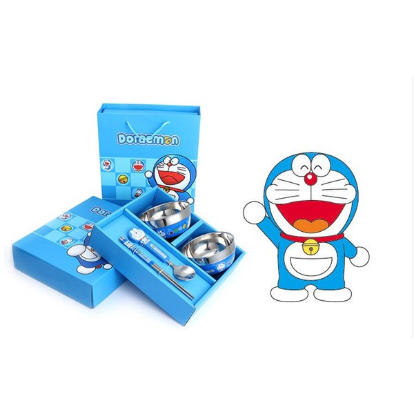 Hello Kitty / Doraemon / Pooh tableware set stainless steel bowl / Mangkuk Set