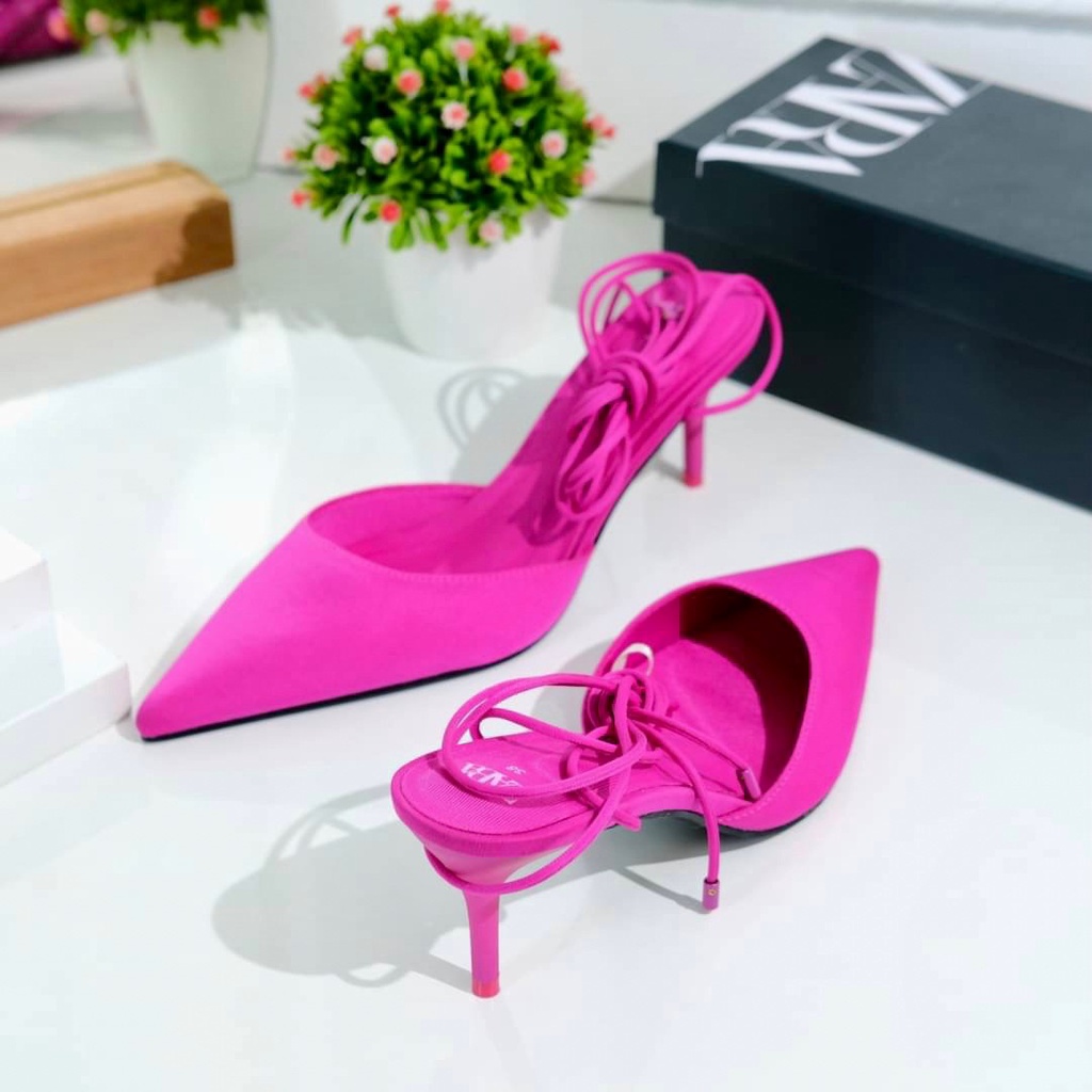 [7.7 Boombastis Sale⚡] - SEPATU PESTA WANITA ZS478 SATIN HEELS PREMIUM IMPORT