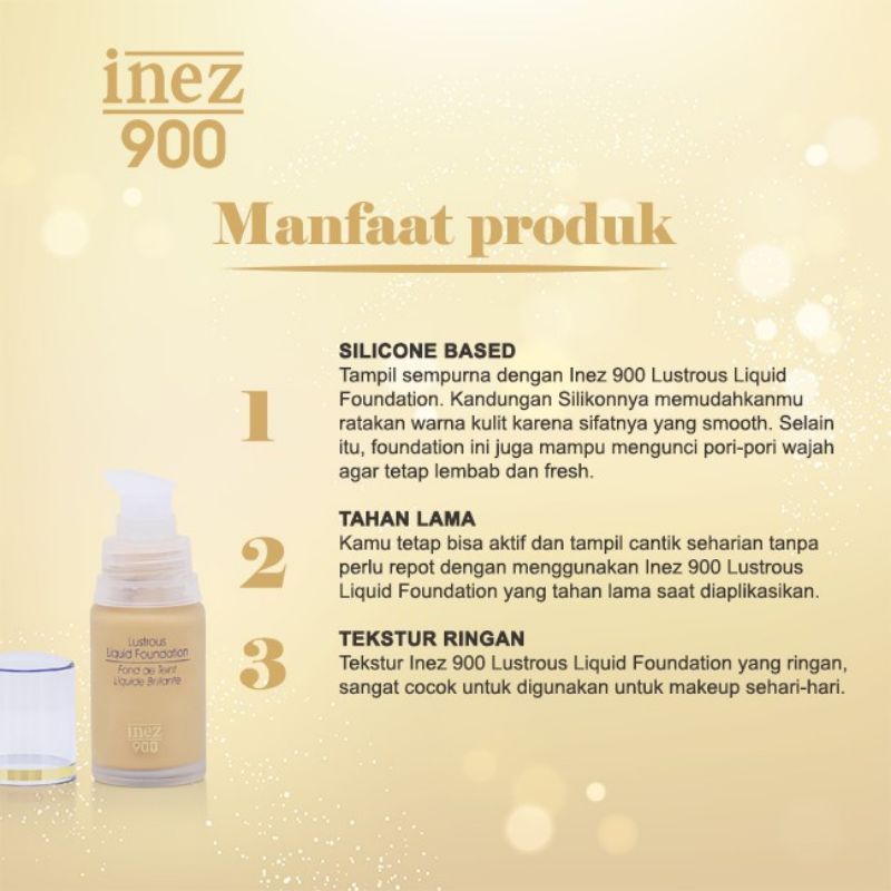 Inez Lustrous Liquid Foundation 35ml