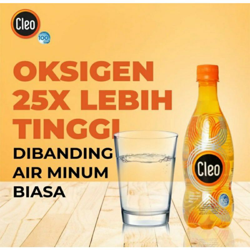 1 PAKET ISI 5 BOTOL CLEO OXYGENATED WATER 100 PPM