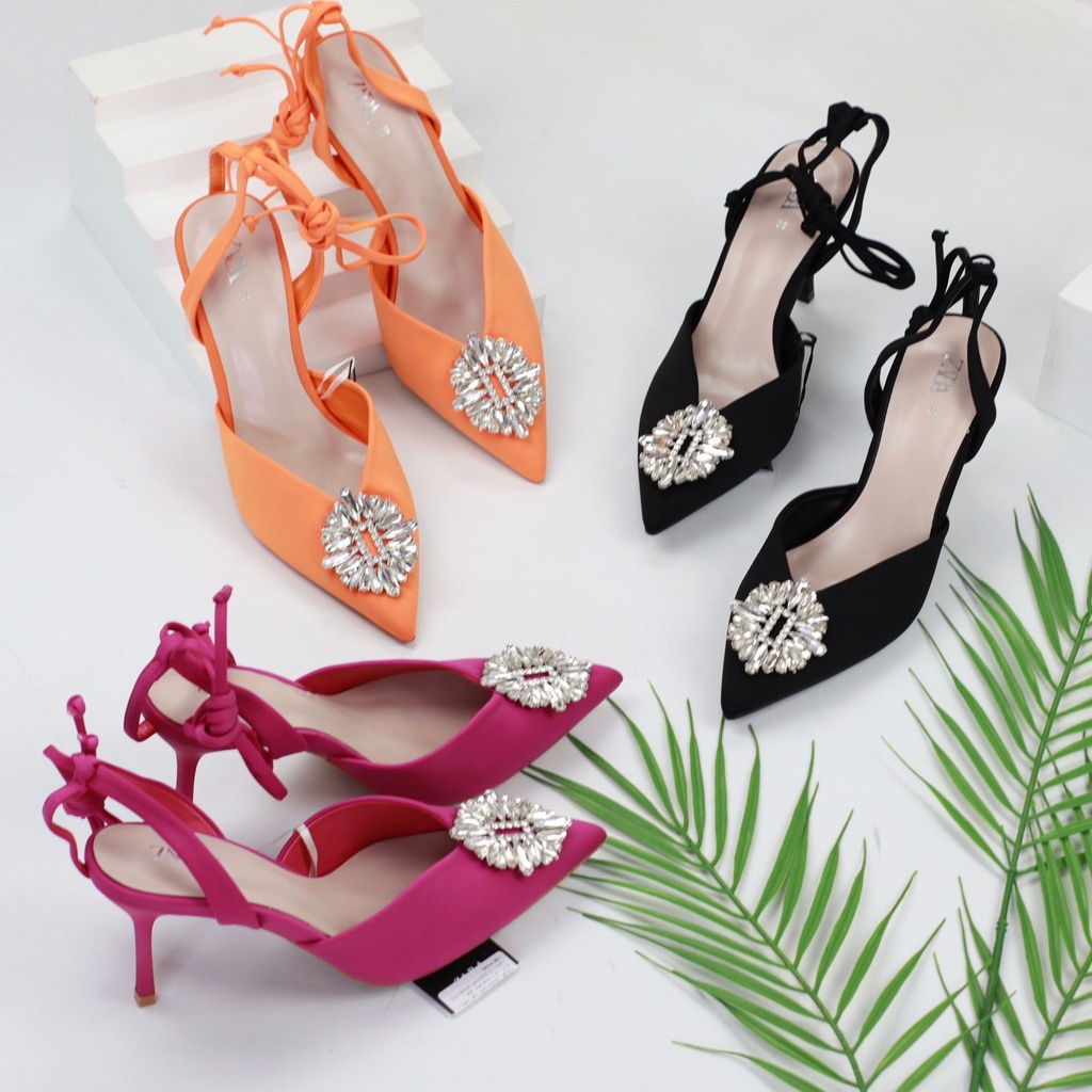 [7.7 Boombastis Sale⚡] - SEPATU WANITA HAK TINGGI ZS414 BALERINA HEELS PREMIUM IMPORT