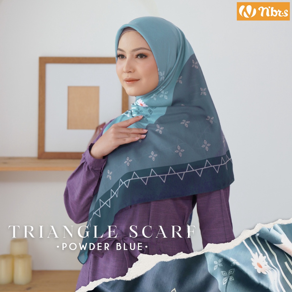 Nibras Hijab Triangle Scarf Jilbab Motif Cantik Simple Bahan Ultra Voal Segi Empat
