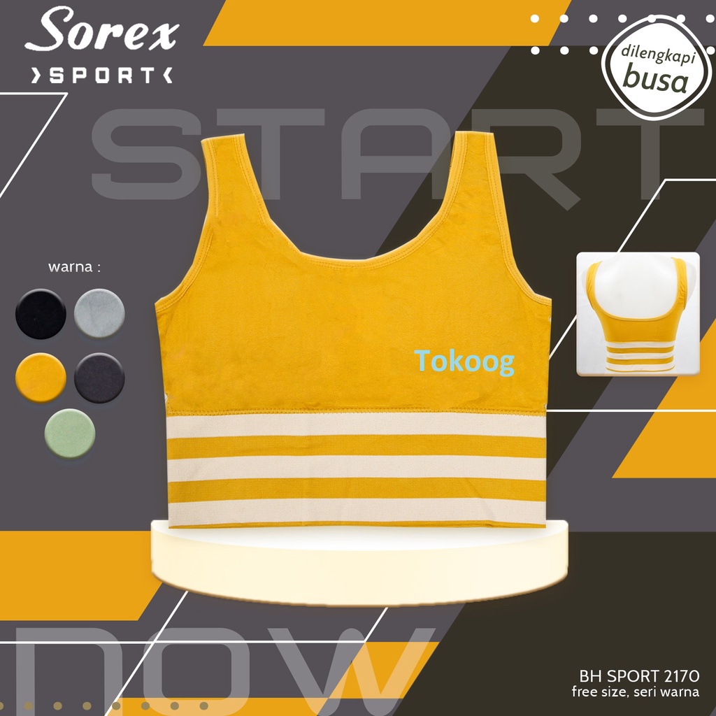 Sport Bra Busa Tanpa Kawat Wanita Freesize Sorex 2170