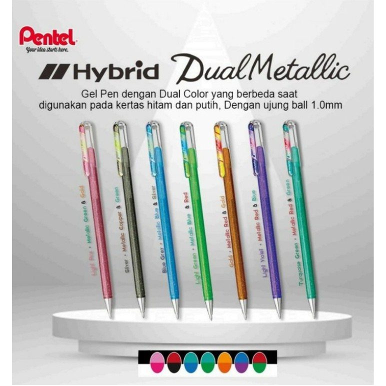 

Hybrid Metalic ' Pentel ' K 110 DM ada 7 pilihan warna