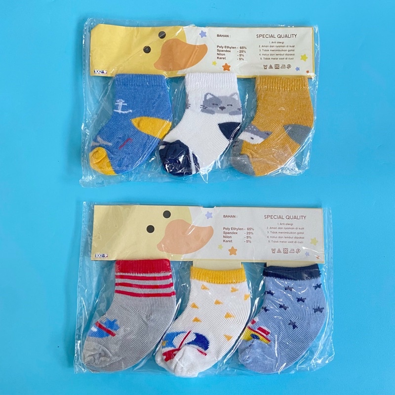 Kaos Kaki Bayi Set isi 3 Pasang Bahan Halus