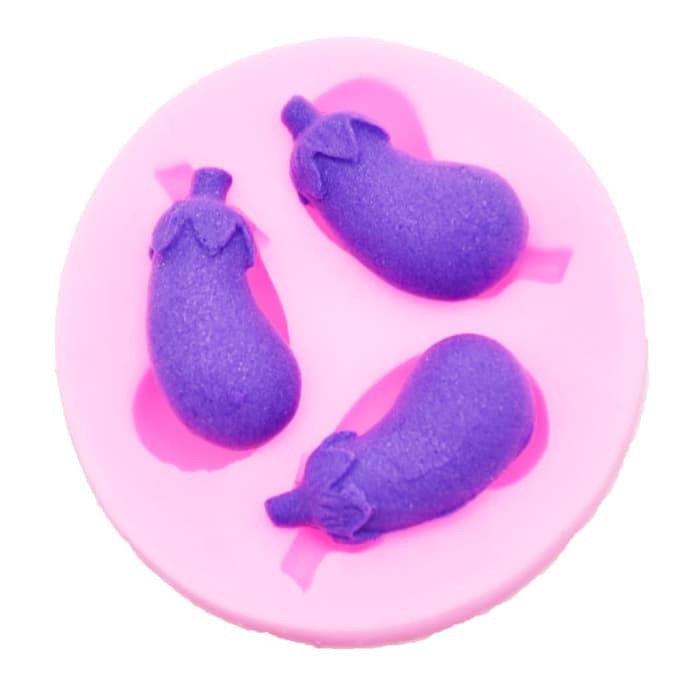 3D Silicon Mold Fondant Cake Decoration - 3 Holes Vegetables (1)