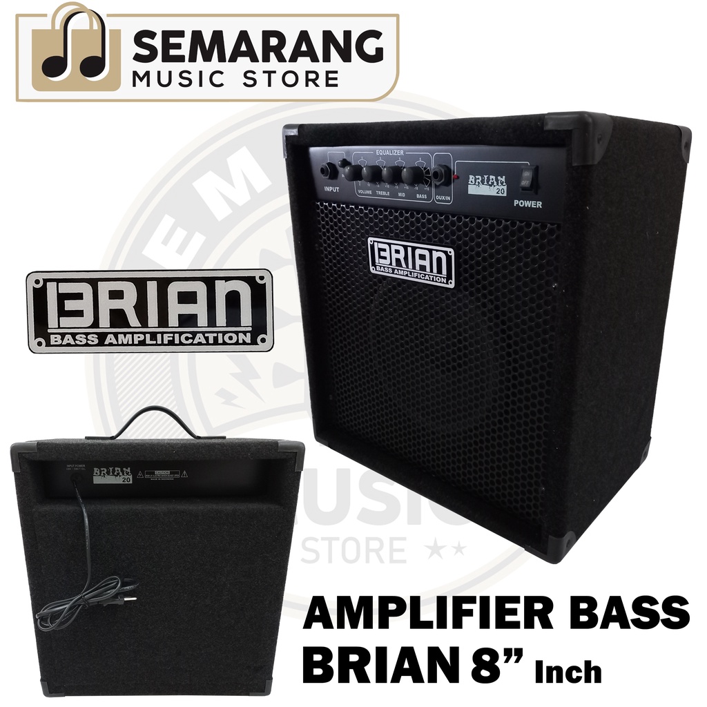 Ampli Bass Amply Gitar dan Bass Amplifier Brian 8&quot; inch