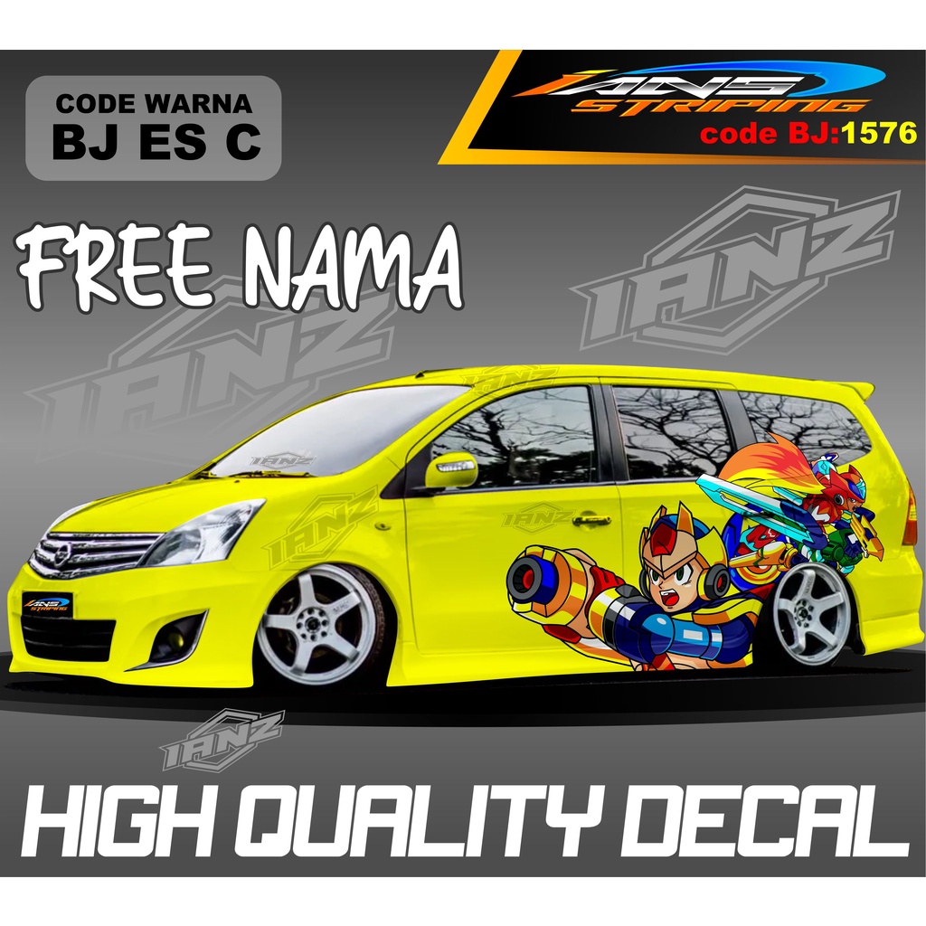 STIKER VARIASI MOBIL GRAND LIVINA MOTIF KARTUN / STIKER MOBIL TERIOS XPANDER NEW DESAIN / VARIASI STIKER MOBIL AVANZA XENIA