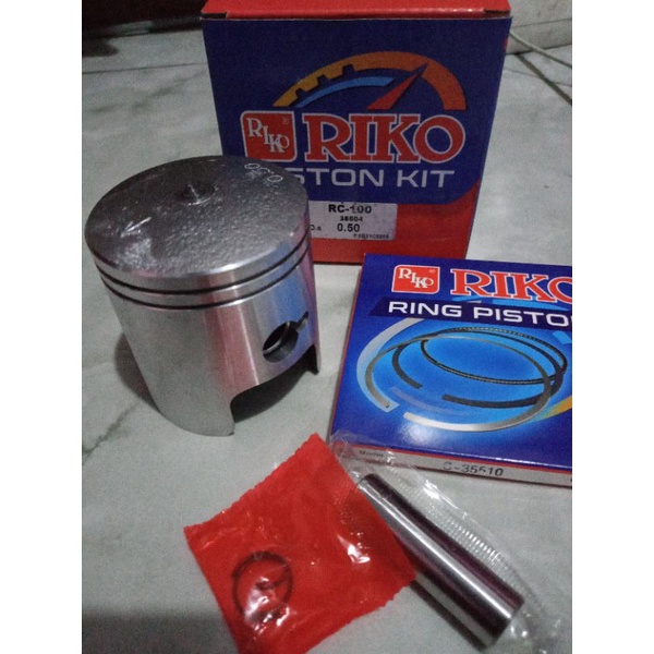 PISTON KIT SEHER SET RING SUZUKI RC100 RC 100 BRAVO JET COOLED TORNADO GX 100 OPER SIZE/OS STANDAR/2