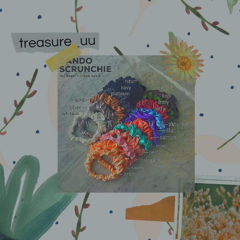 Bandana Scrunchies Korea – bandana korea headband lucu aesthetic bando