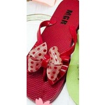 Sandal Jepit Karet Lentur Premium Pita Cantik Polkadot Wanita Simple Import MGR / Size 36-40 (1159)