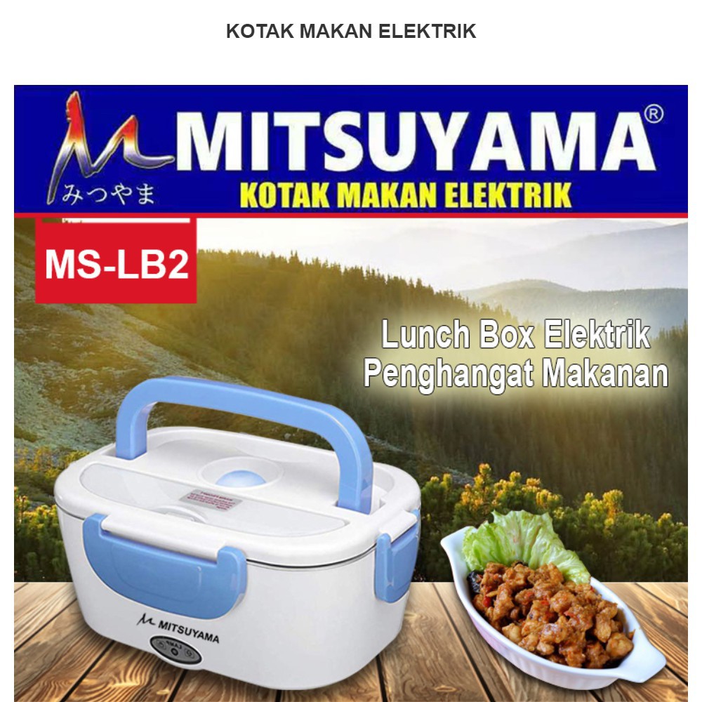 Kotak Makan Elektrik Mitsuyama MS-LB2 Penghangat Makanan Heating Lunch Box