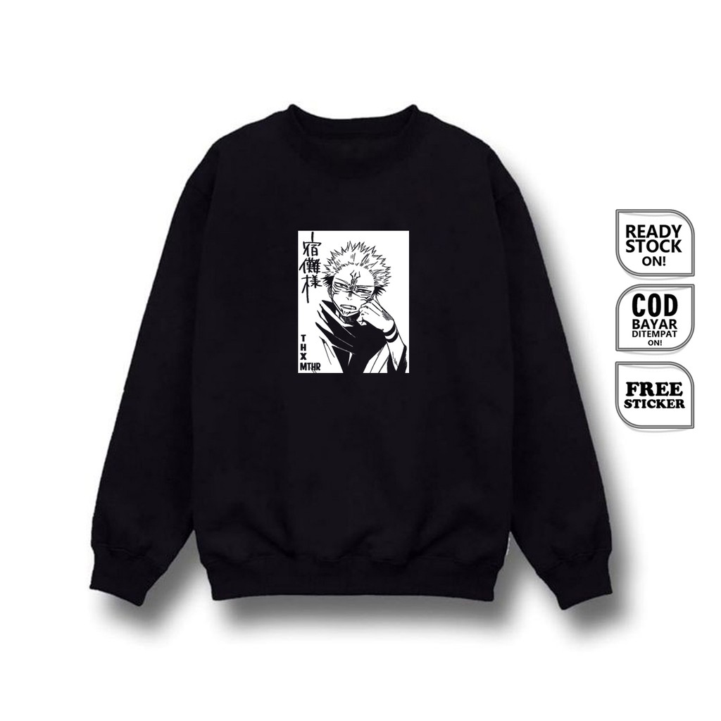 SWEATER CREWNECK ANIME JUJUTSU KAISEN SUKUNA RYOMEN SATORU GOJO MEGUMI NOBARA YUJI YUTA ANIME MANGA