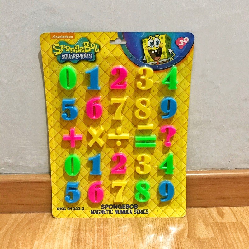 Mainan Edukasi Angka Magnetic - Spongebob Magnetic Number Series